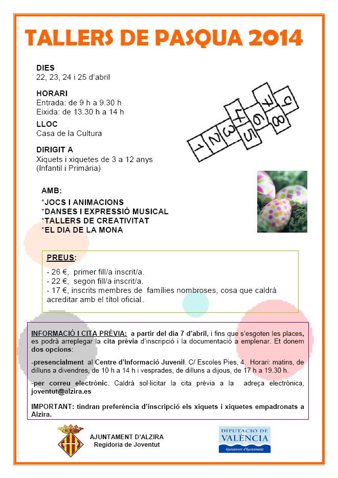 Tallers Pascua 2014