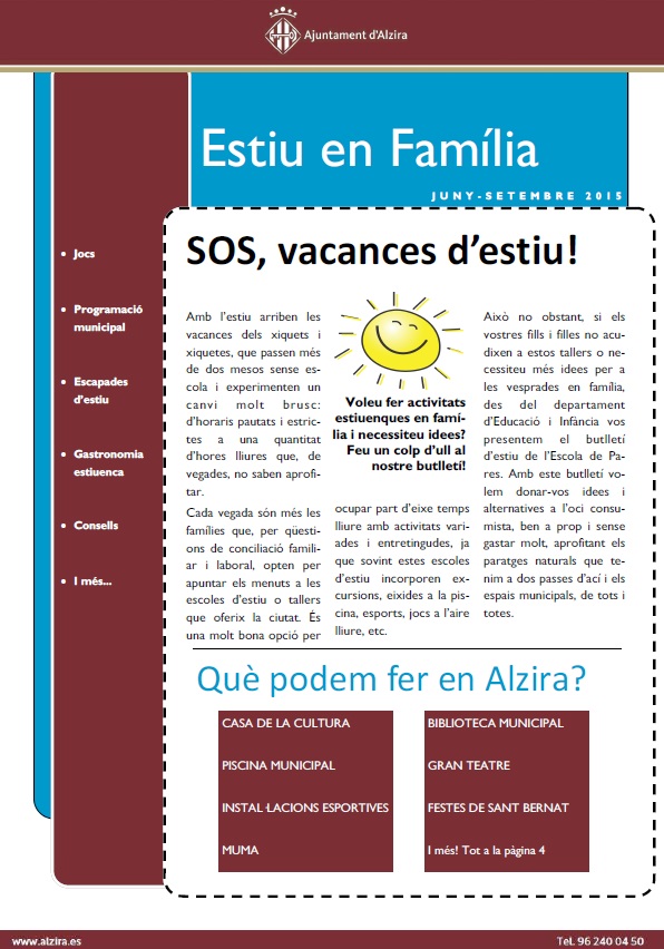 Butlleti Estiu portada