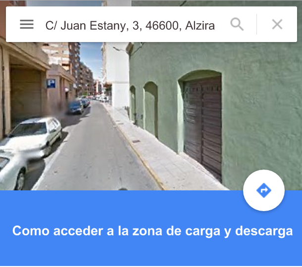 zona carga descarga google