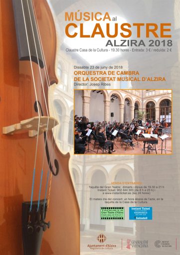 Música al Claustre 2018 cartell Orquestra SMAl