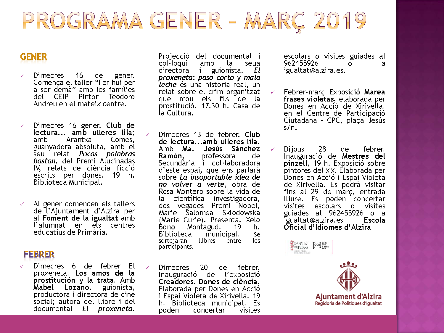 PROGRAMA GENER MAR 2019 Pgina 1