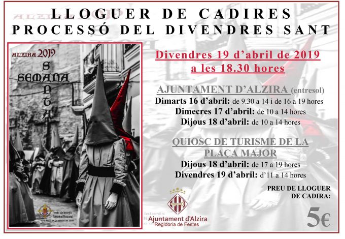 CARTELL SETMANA SANTA CADIRES - 2019