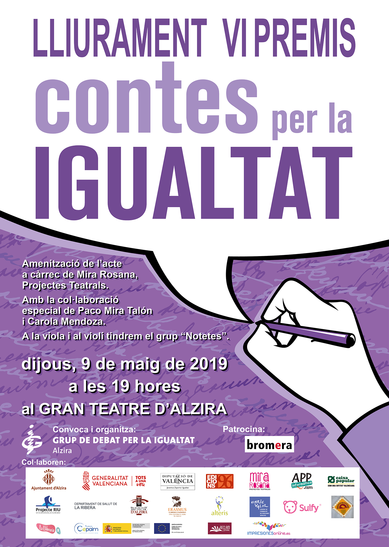 Cartell lliurament VI Premis Contes Igualtat
