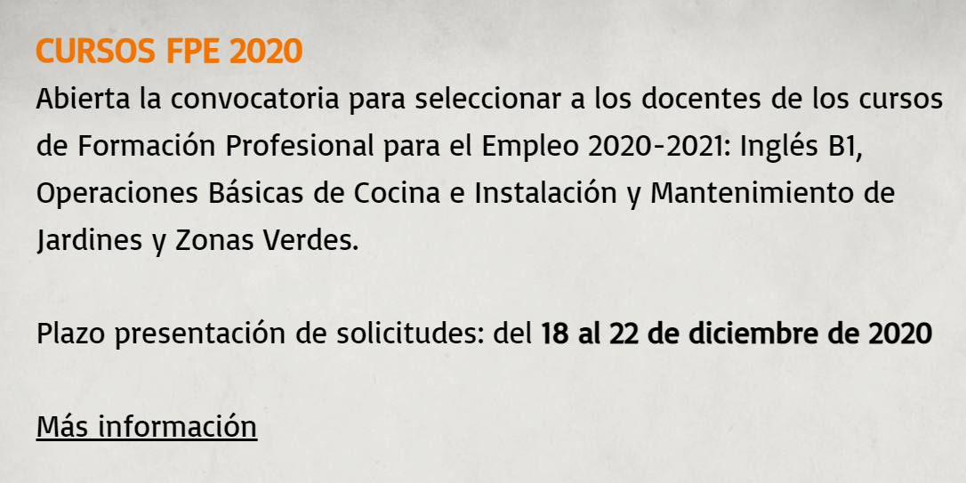 CURSOS FPE 2020