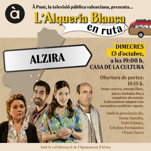 'L’Alqueria Blanca' recala en la Casa de la Cultura d’Alzira per mostrar en primícia el primer capítol de la nova temporada de l’exitosa sèrie