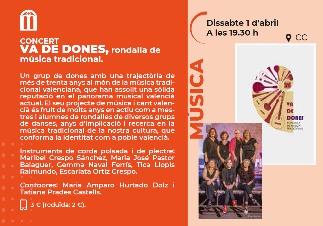 CONCERT VA DE DONES, rondalla de música tradicional.