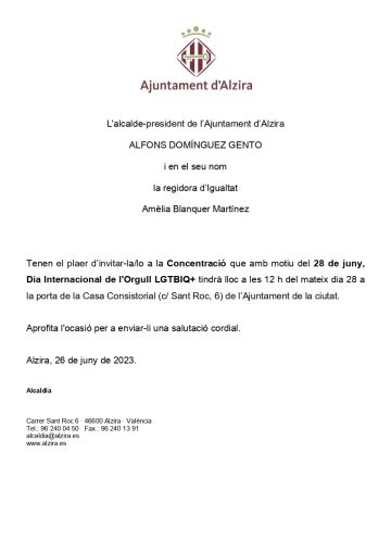 Concentració que amb motiu del 28 de juny, Dia Internacional de l'Orgull LGTBIQ+