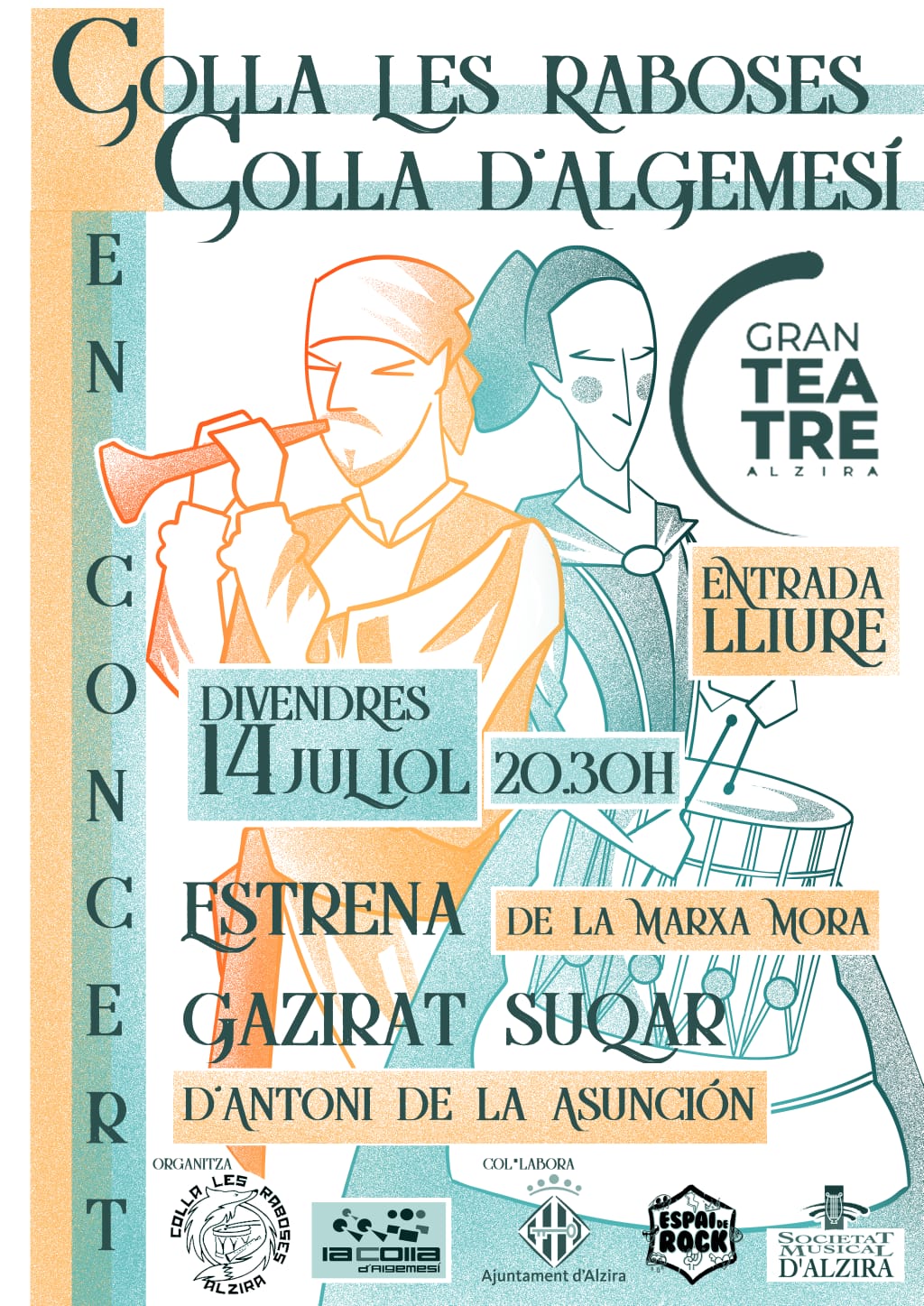 Concert de Sant Bernat Colla Les Raboses  d’Alzira i la Colla d’Algemesí