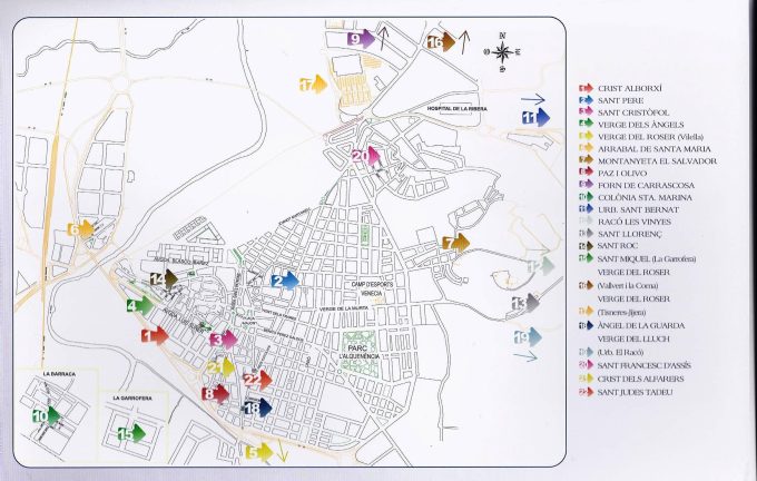 Mapa de localització dels barris