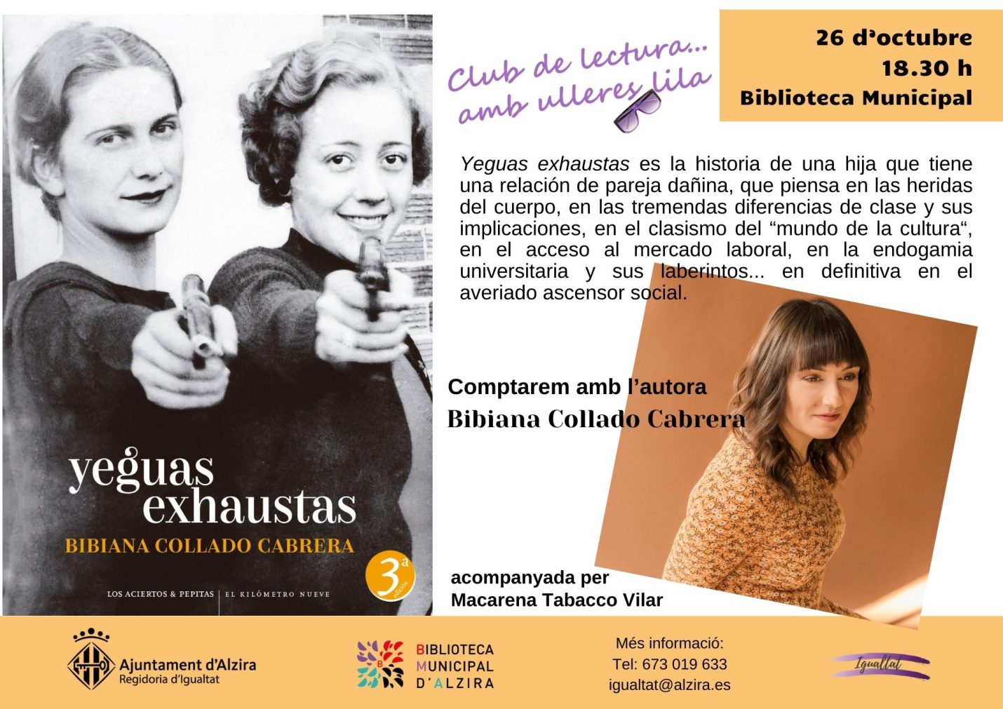 Club de lectura amb ulleres lila