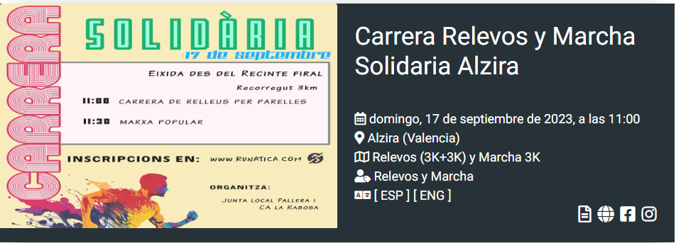 Carrera Relleus i Marxa Solidària Alzira