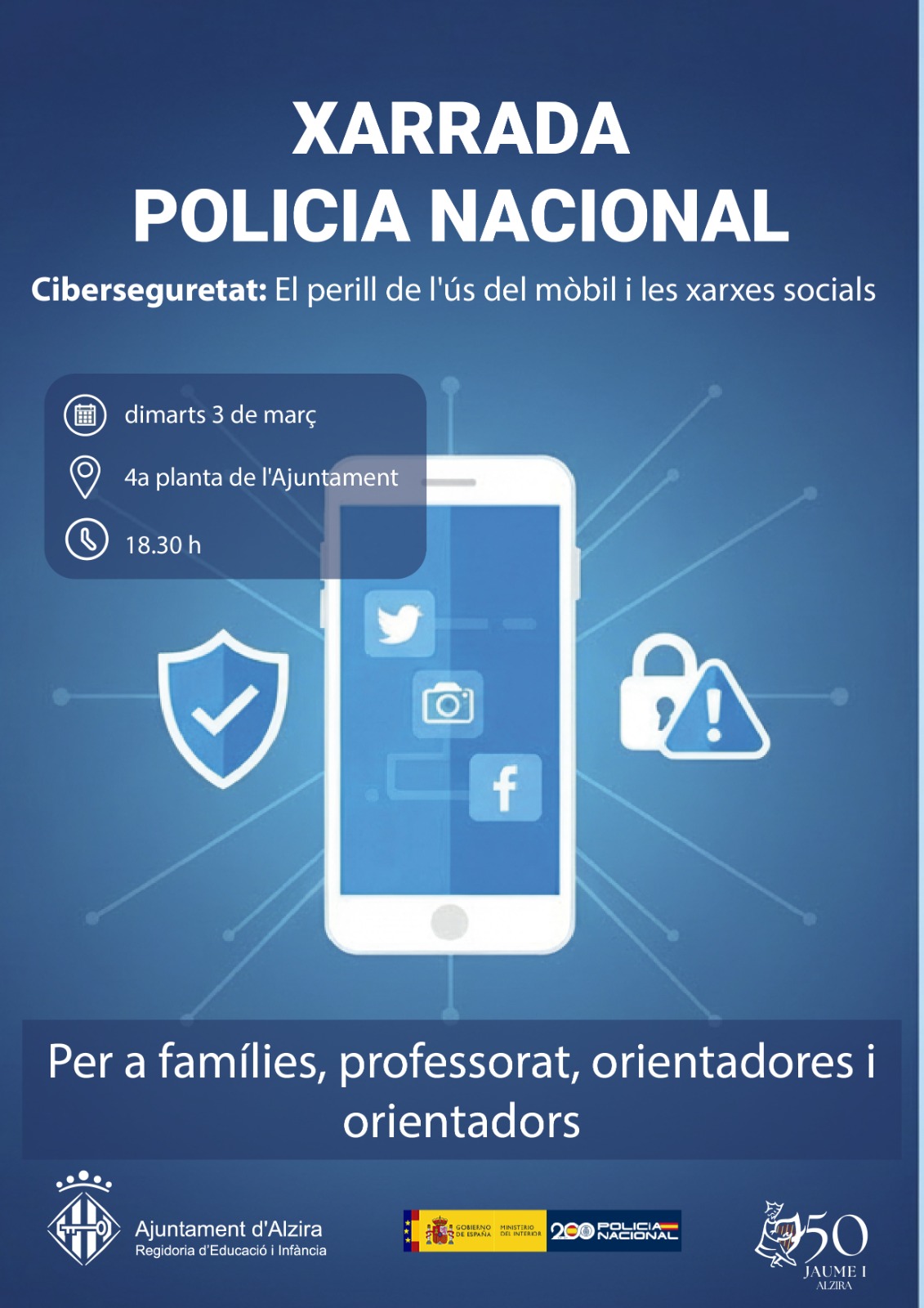 Xarrada ciberseguretat: El perill de l'ús del mòbil i les xarxes socials