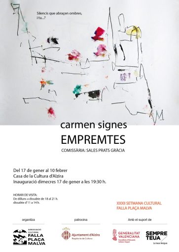 Inauguració l'exposició EMPREMTES amb la presència de l' artista plàstica CARMEN SIGNES