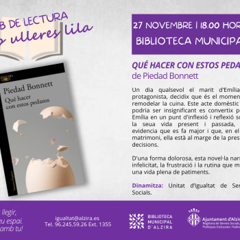 Club de lectura amb ulleres lila