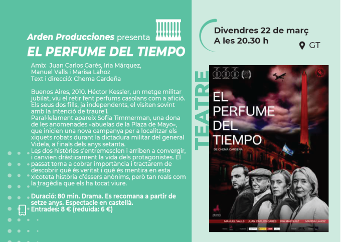 Arden producciones presenta EL PERFUME DEL TIEMPO