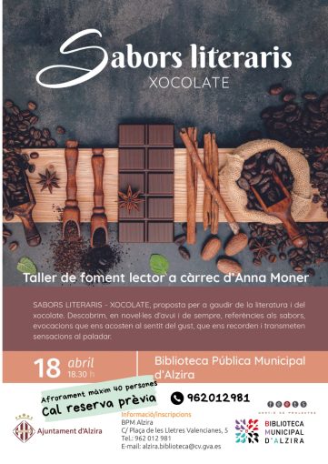 Taller de foment lector "Sabors Literaris-Xocolate"