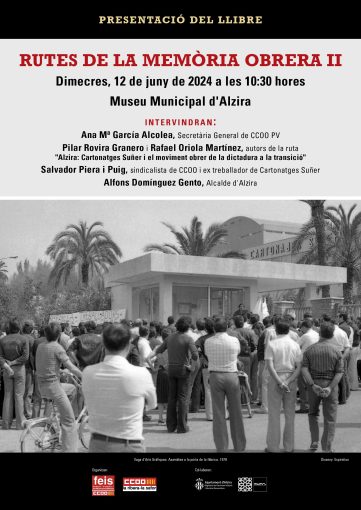 Presentació del llibre "Rutes de la memòria obrera II"