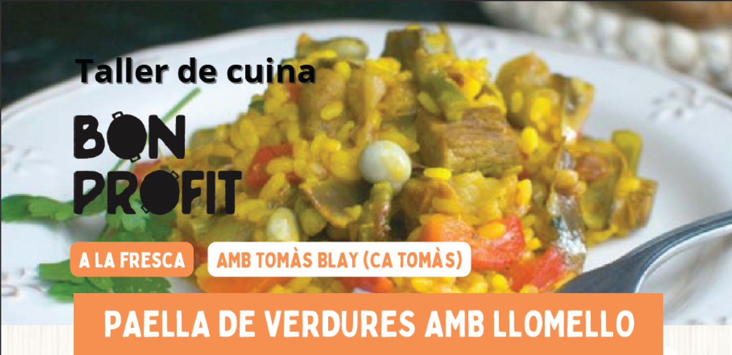Paella de verdures amb llomello