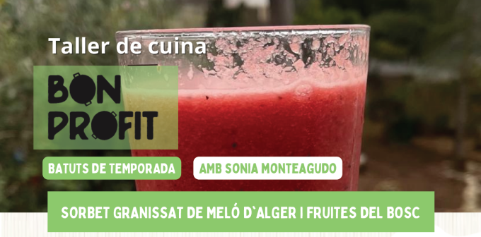 Sorbet granissat de meló d'alger i fruites del bosc