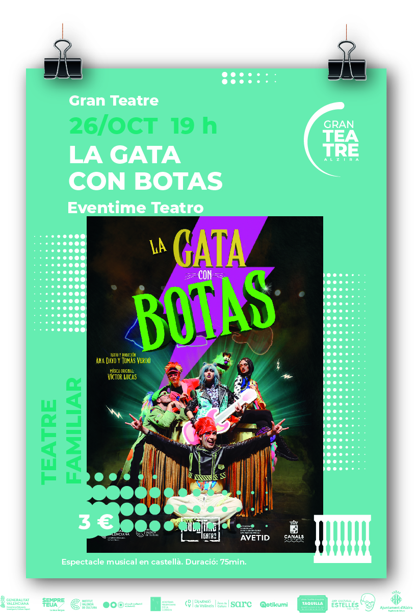 Eventime Teatro presenta LA GATA CON BOTAS