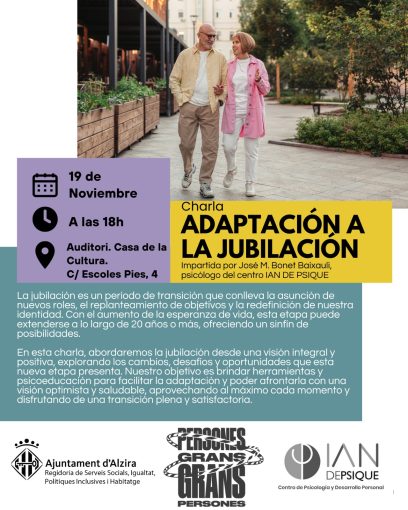 Xarrada ADAPTACIÓ A LA JUBILACIÓ