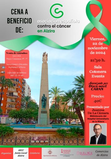 Sopar a benefici de: Associació Espanyola contra el càncer a Alzira