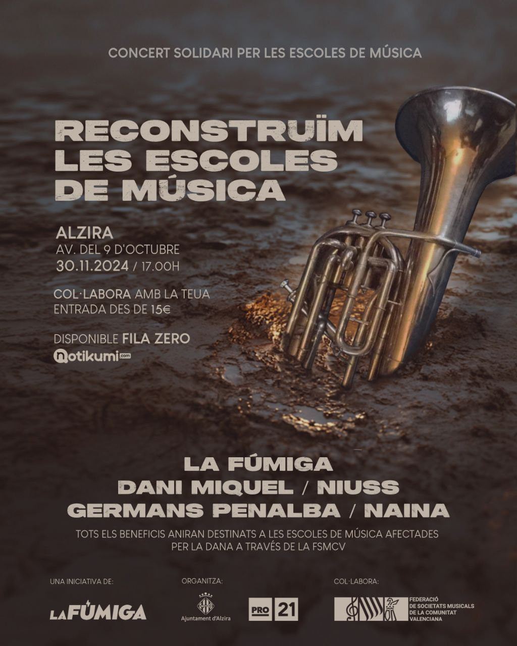 Concert solidari a favor de les escoles de música afectades per la DANA