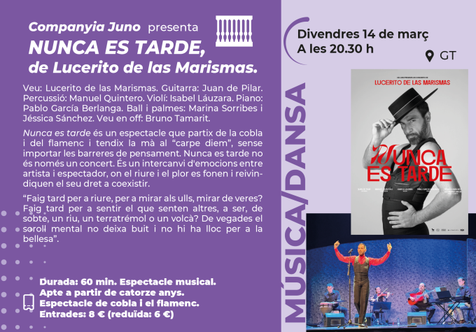Cía JUNO presenta NUNCA ES TARDE