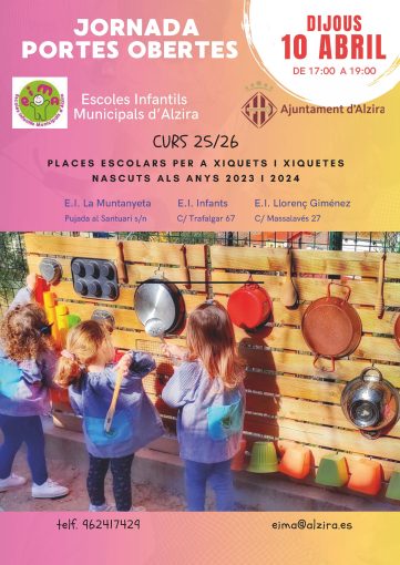 Les escoletes ens conviden a visitar les seues instal·lacions en la jornada de PORTES OBERTES
