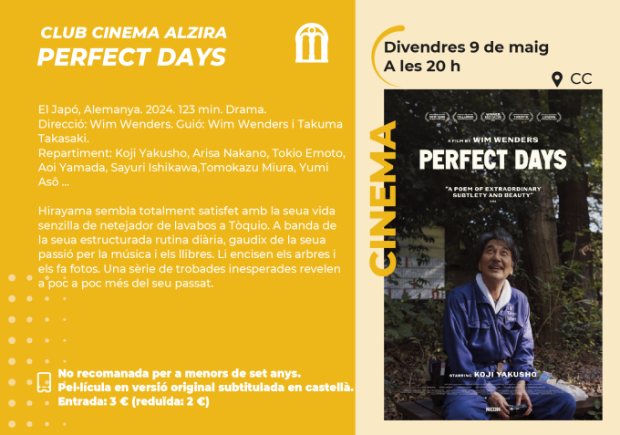 CLUB CINEMA ALZIRA "PERFECT DAYS"