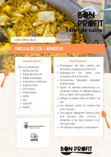 Paella de col i abadejo