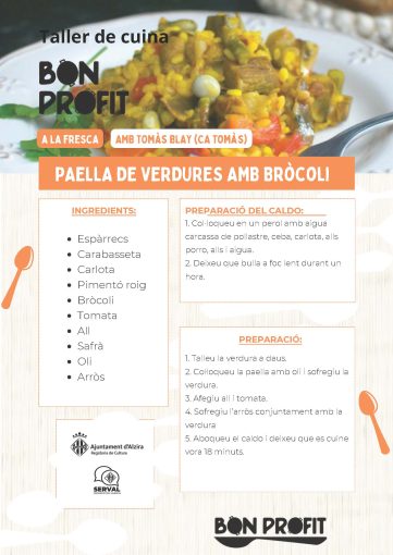 Paella de verdura amb bròcoli