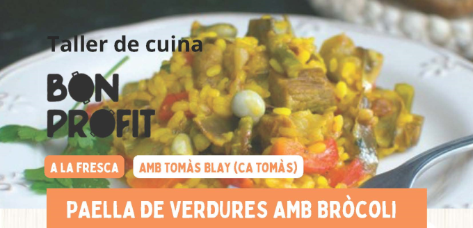 Paella de verdura amb bròcoli