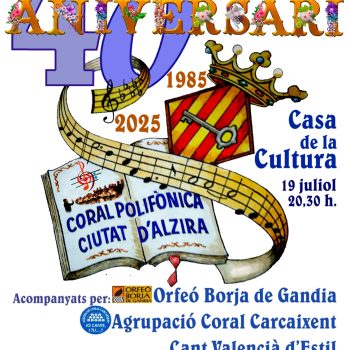 Concert Aniversari CORAL POLIFÒNICA CIUTAT D'ALZIRA