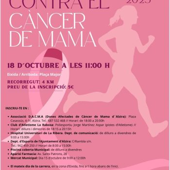 18 de octubre XII CARRERA “LA RIBERA CONTRA EL CÁNCER”