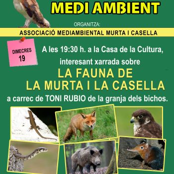 SETMANA DEL MEDI AMBIENT - xarrada sobre LA FAUNA DE LA MURTA I LA CASELLA