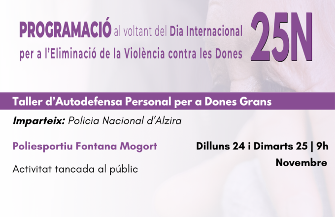 Taller d'Autodefensa Personal per a Dones Grans