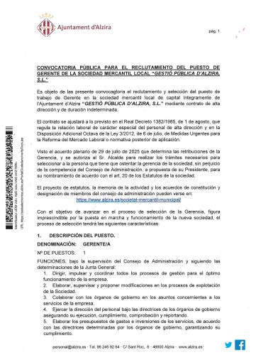 reclutament del lloc de Gerent