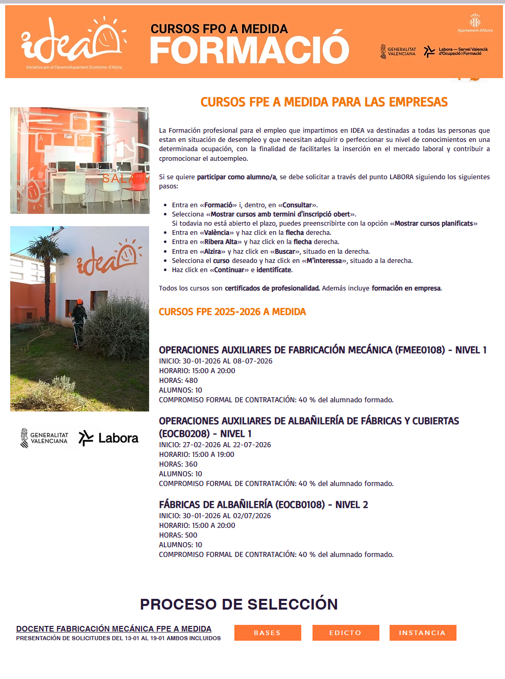 DOCENTE FABRICACIÓN MECÁNICA FPE A MEDIDA