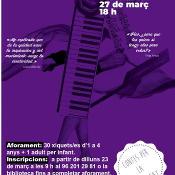 Contacontes “Veus” a càrrec de Rosana Mira (dia mundial del Teatre).