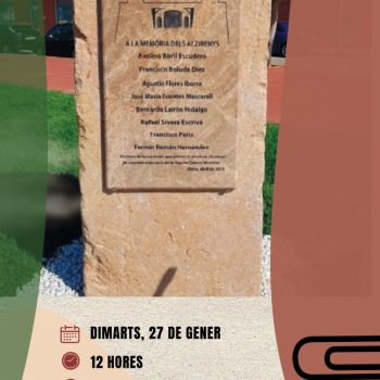 Acte en memòria de les víctimes alzirenyes dels camps de concentració nazis