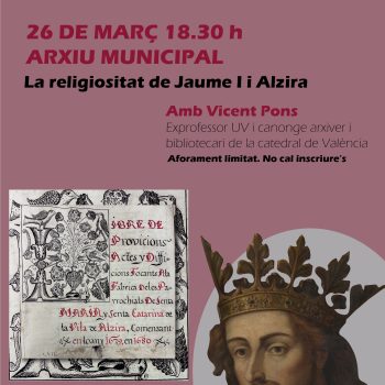 La religiositat de Jaume I i Alzira