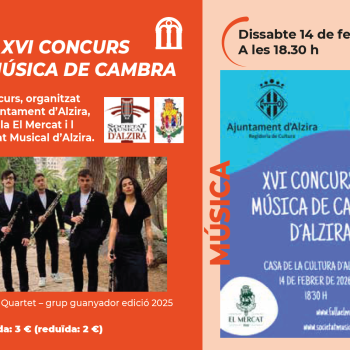 XVI CONCURS DE MÚSICA DE CAMBRA