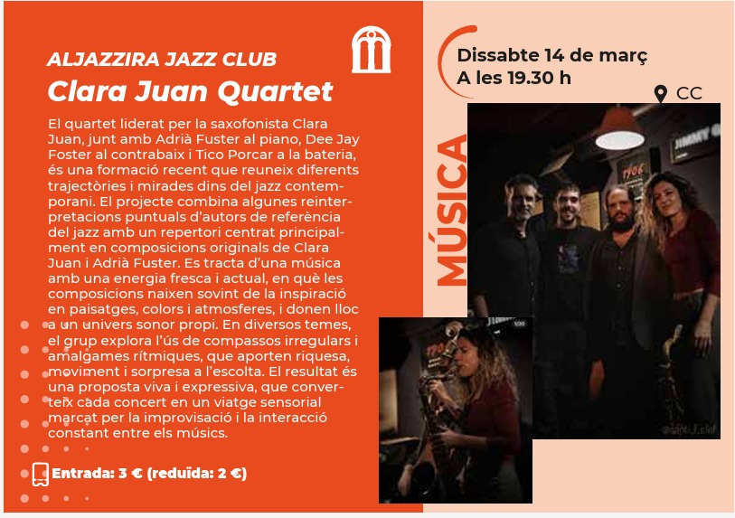 ALJAZZIRA JAZZ CLUB "Clara Juan Quartet"